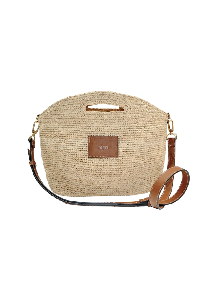 NIM Leather Trimmed Raffia BB 