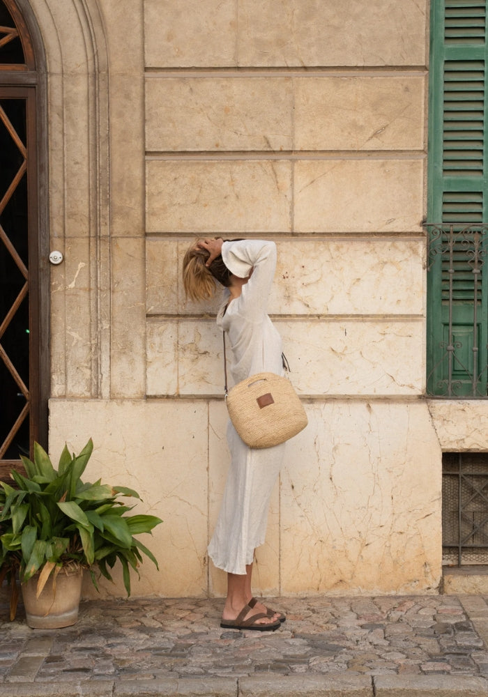 NIM Leather Trimmed Raffia BB 