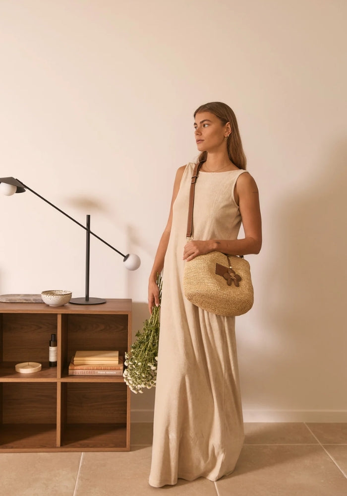 NIM Leather Trimmed Raffia BB 