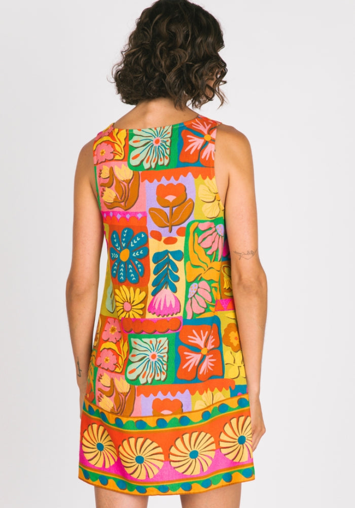 NINE LIVE BAZAAR Blue Skies Mini Dress - Rainbow
