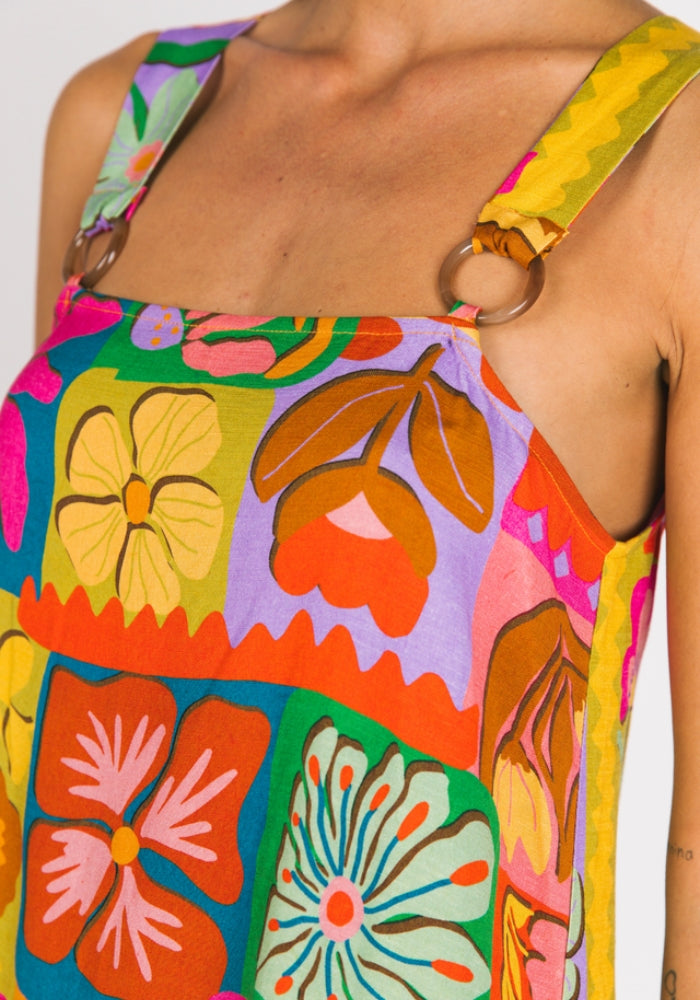NINE LIVE BAZAAR Blue Skies Mini Dress - Rainbow