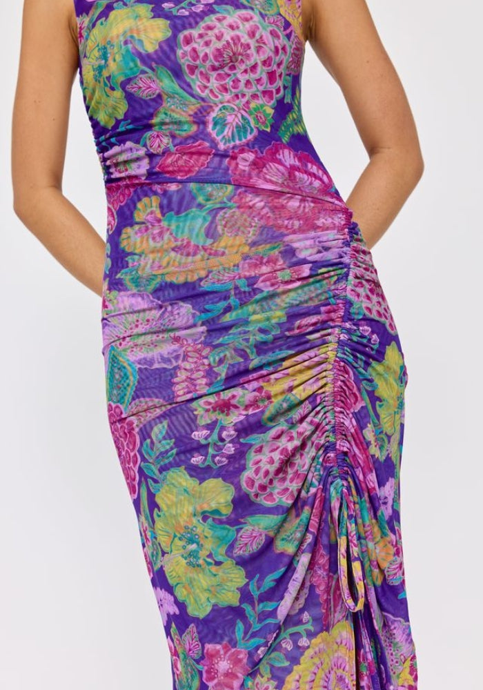 NINE LIVES BAZAAR Tullah Midi Dress - Hibiscus
