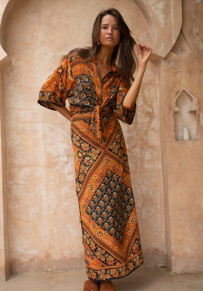 NINE LIVES BAZAAR Whitney Skirt in Saffron