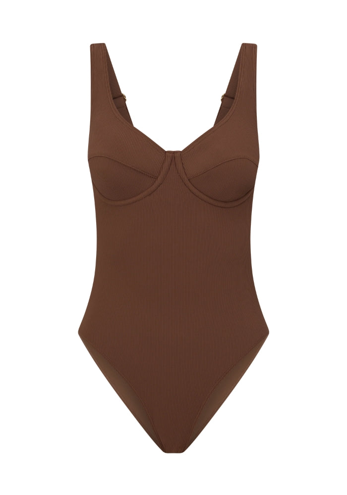 OCHRE LANE Original Underwire One Piece - Choc