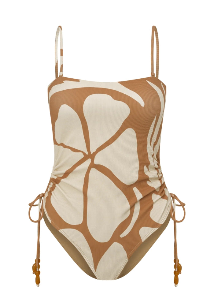 OCHRE LANE Ruched Side Tie One Piece - Sienna