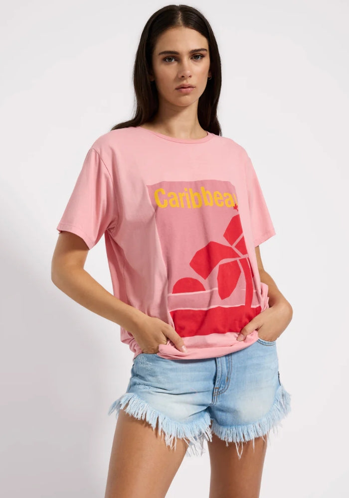 ONE TEASPOON Caribbean Boyfriend Tee - Pink
