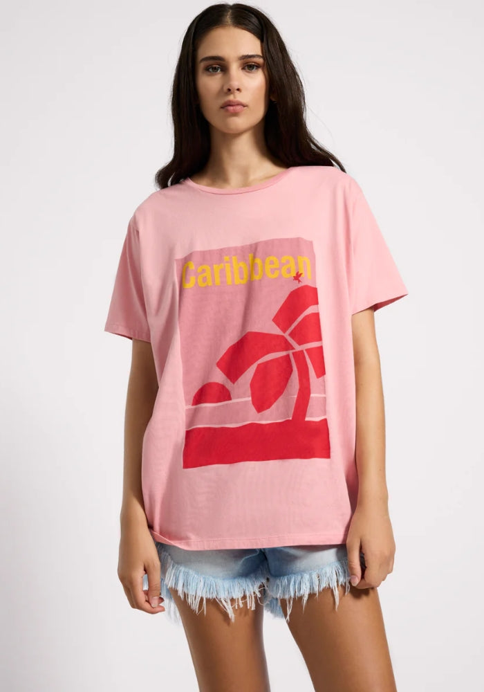 ONE TEASPOON Caribbean Boyfriend Tee - Pink