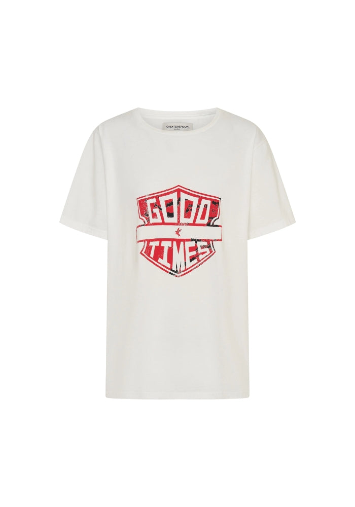 ONE TEASPOON Good Times Boyfriend Tee - White