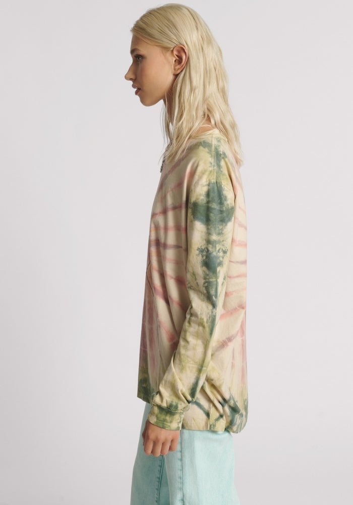 ONE TEASPOON Heart O Steel Tie Dye Longsleeve Tee 
