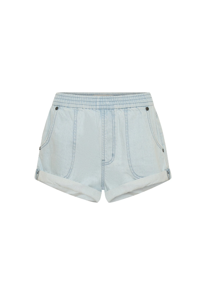 ONE TEASPOON Hunters Mid Waist Boyfriend Elasticated Denim Shorts - Xanthe