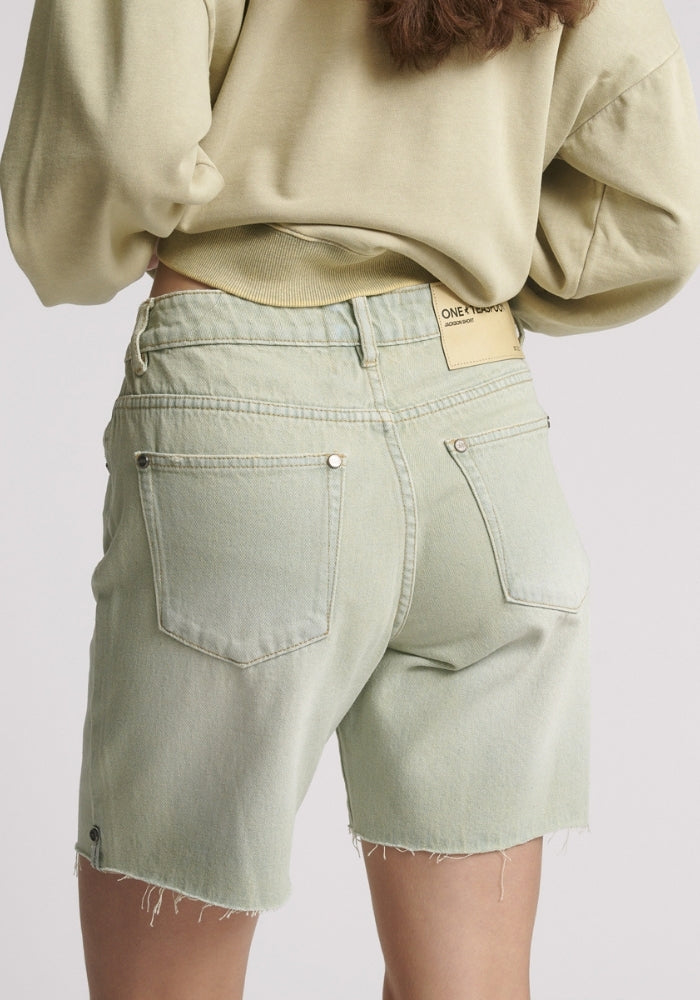 ONE TEASPOON Sunday Jackson Mid Waist Wide Leg Shorts