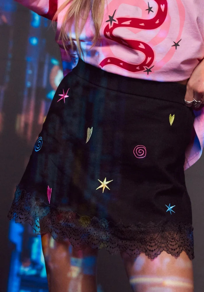 ONLY LOVERS LEFT Lucky Mini Skirt ~ Midnight