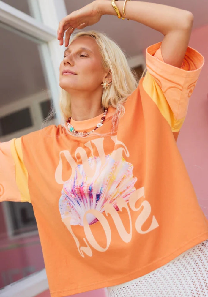 ONLY LOVERS LEFT Wavy Baby Boxy Tee