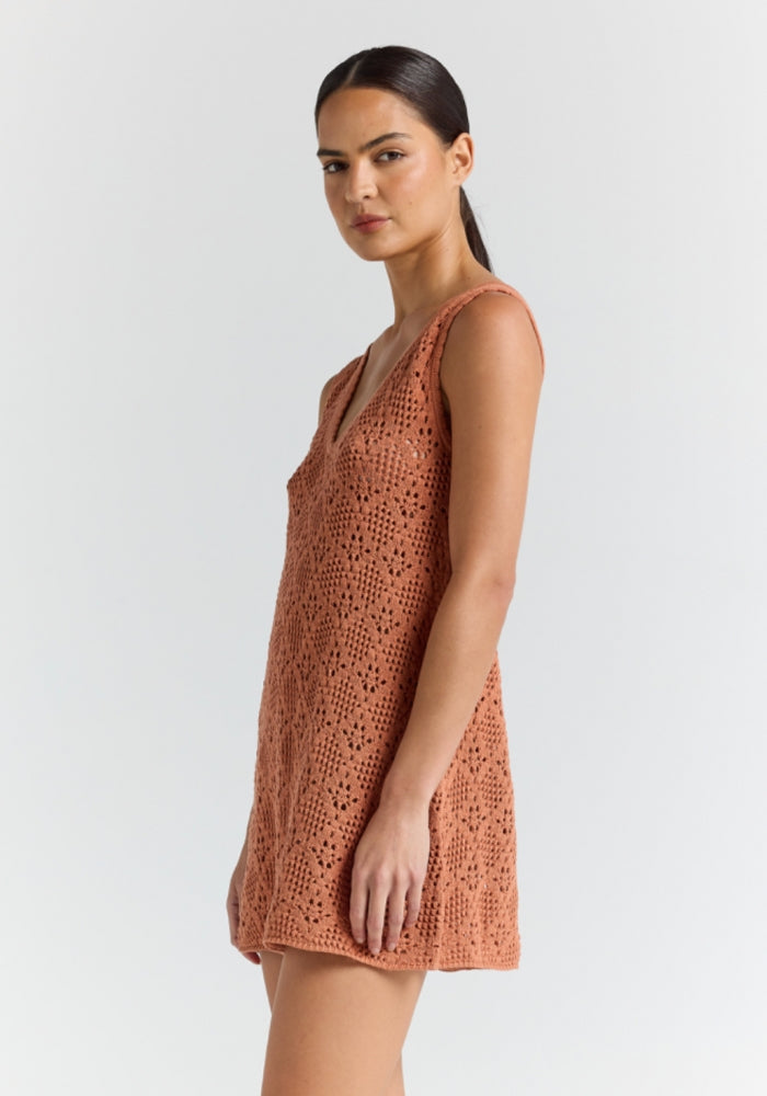 POOLSIDE PARADISO Messina Knit Dress - Amber