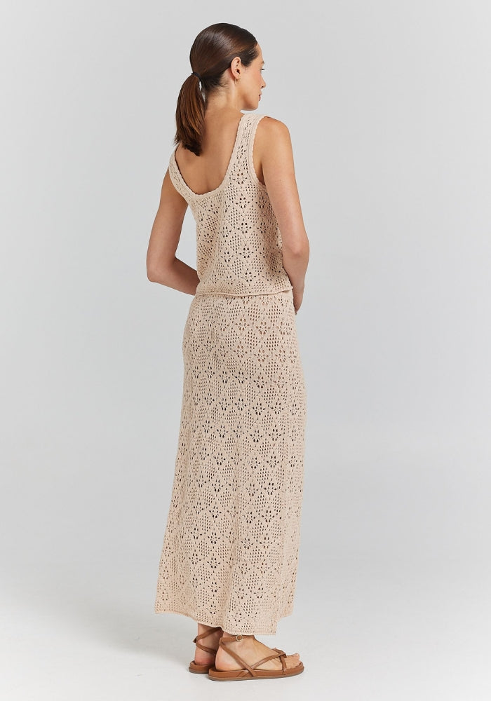 POOLSIDE PARADISO Messina Maxi Skirt - Sand