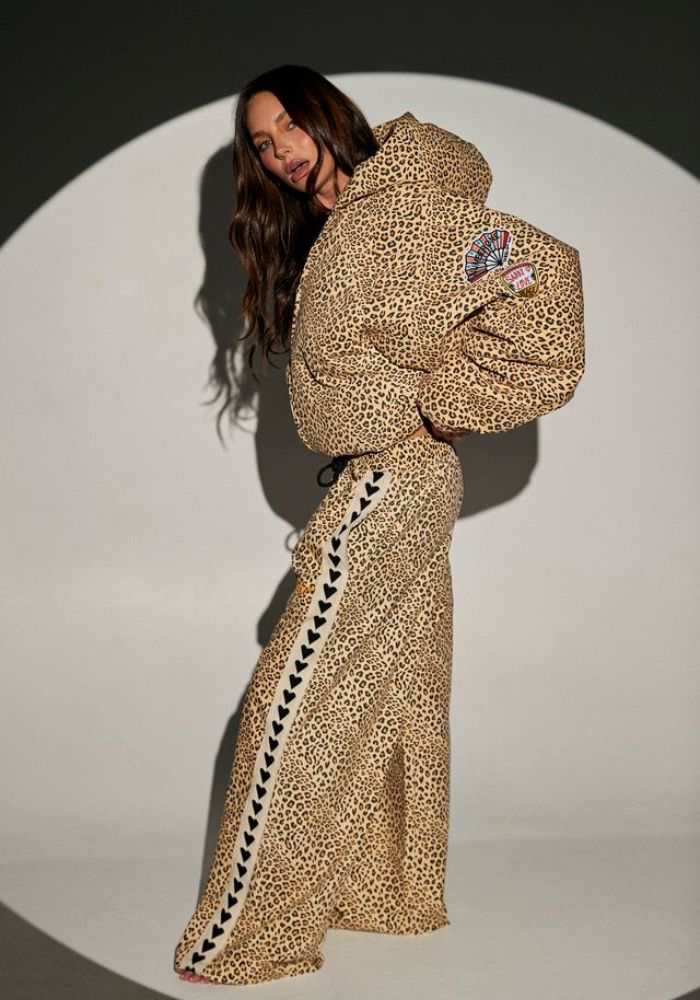 Raving Hearts Drill Leopard Pant