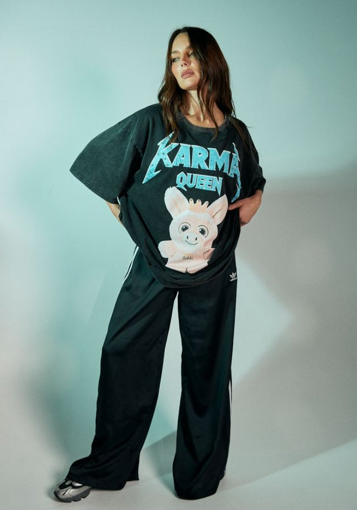 SABBI The Karma Queen Bling Tee - Black