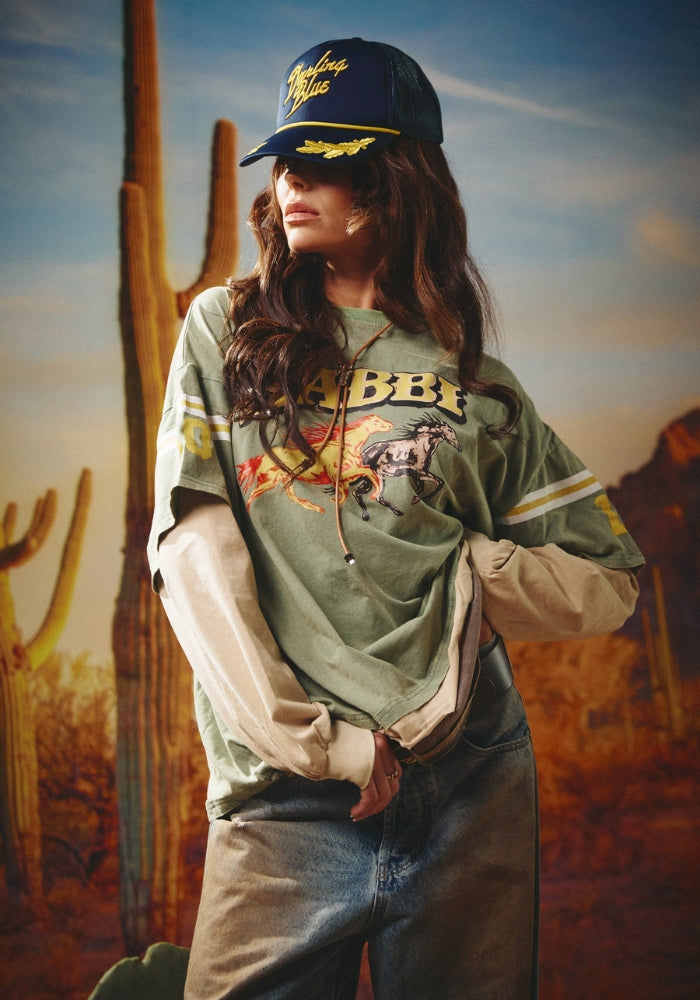 SABBI Neigh Sayer Long Sleeve Tee - Green