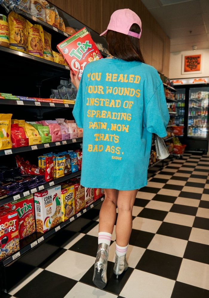 SABBI The Very Oversized Self Love Tee - blue