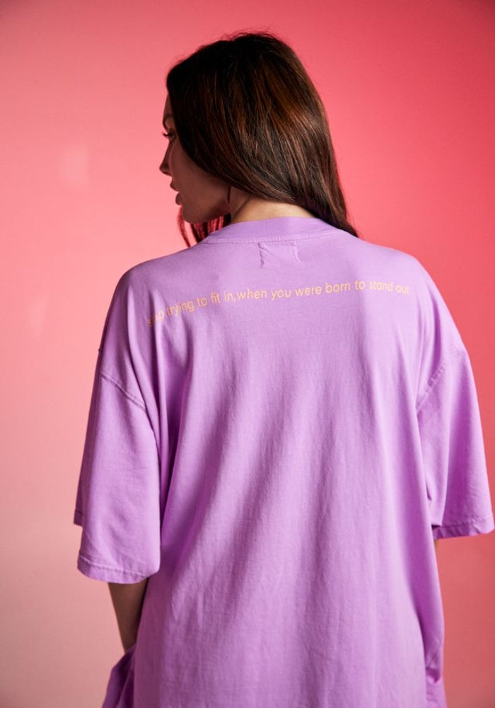 SABBI The Standout Tee - Fluro Purple