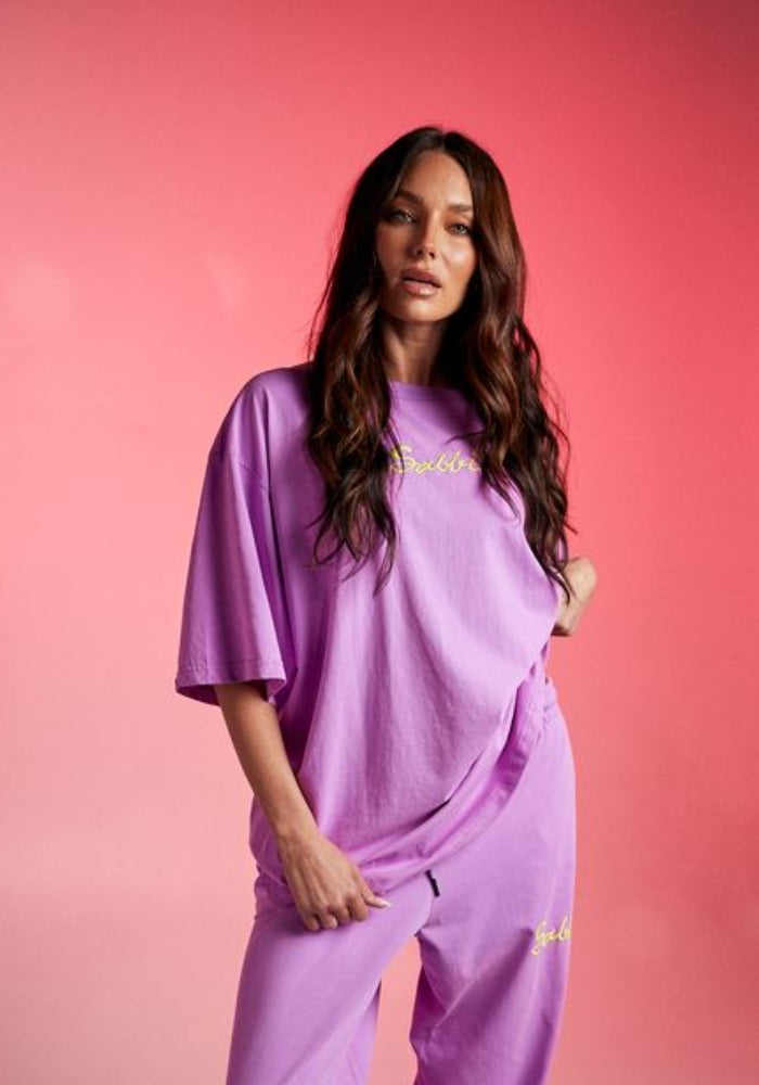 SABBI The Standout Tee - Fluro Purple
