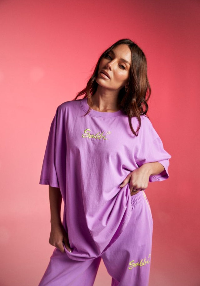 SABBI The Standout Tee - Fluro Purple