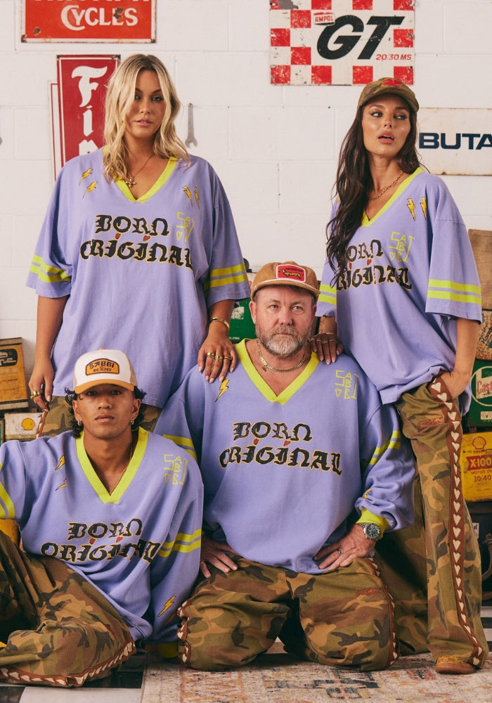 The Born Original Tee - Chartreuse & Lilac