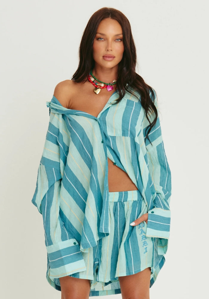 SABBI Don Julio Shirt - Pop Stripe Blue