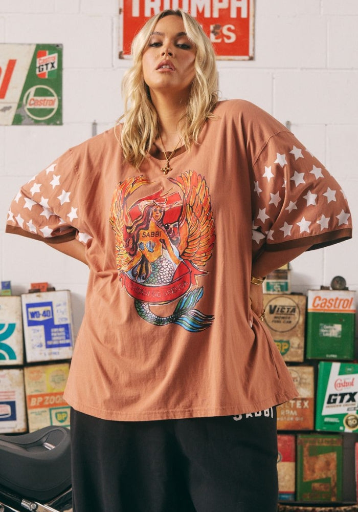 SABBI The Very Oversized Brenda Tee - Clay