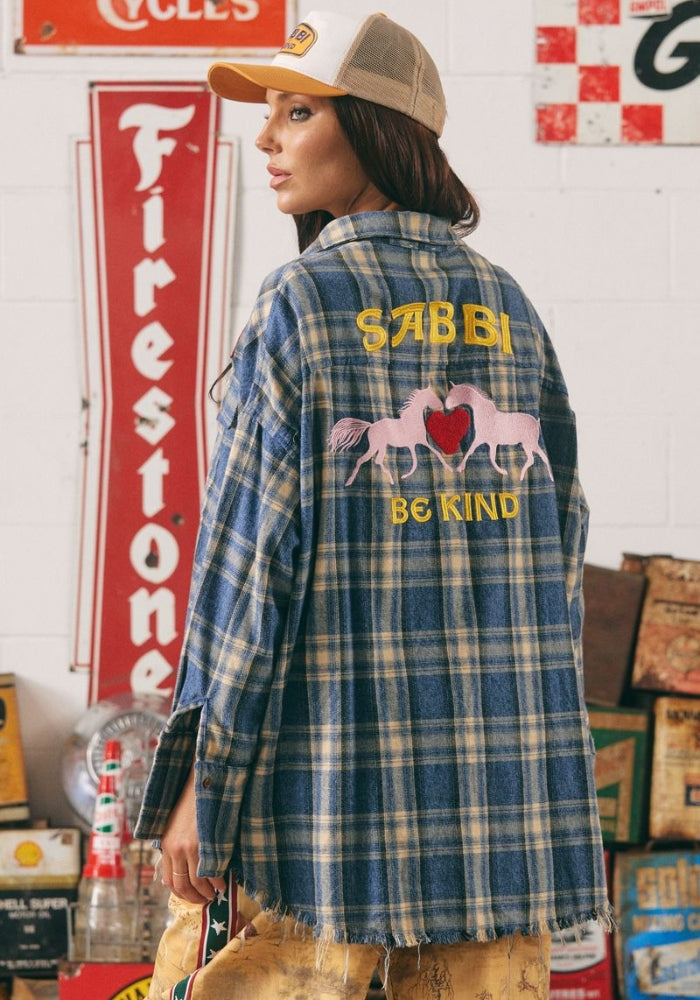 SABBI The Horse Power Flannel - Blue