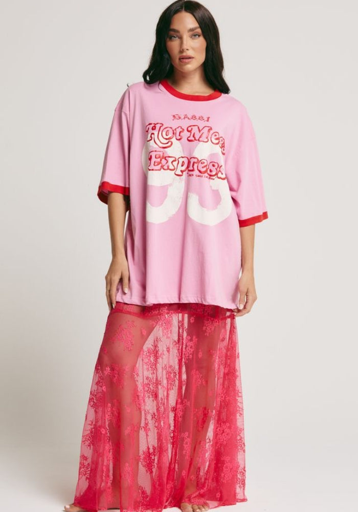 SABBI The Hot Mess Express Tee - Pink