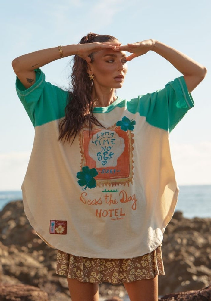 SABBI The Long Time No Sea  Raglan - Green