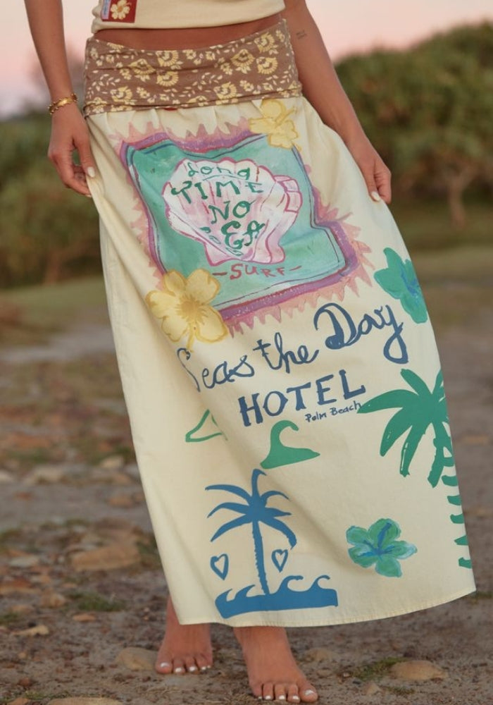 SABBI The Seas The Day Maxi Skirt - Cream