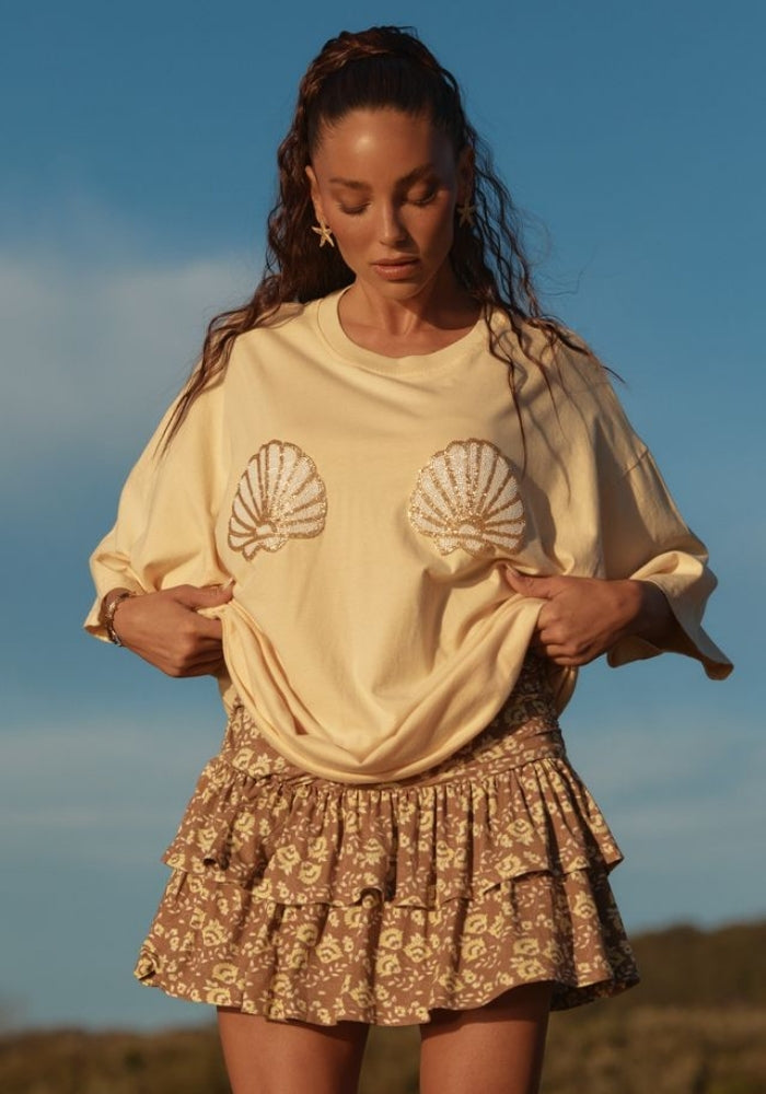SABBI The Very Oversized Shell Titty Tee - Cream