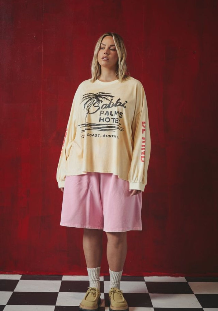 SABBI The Palms Hotel LS Tee pastel peach