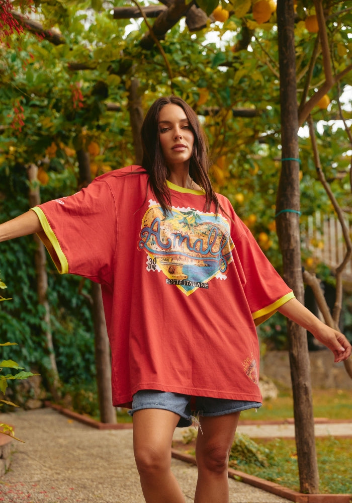 SABBI The Very Oversized Amalfi Tee - Red