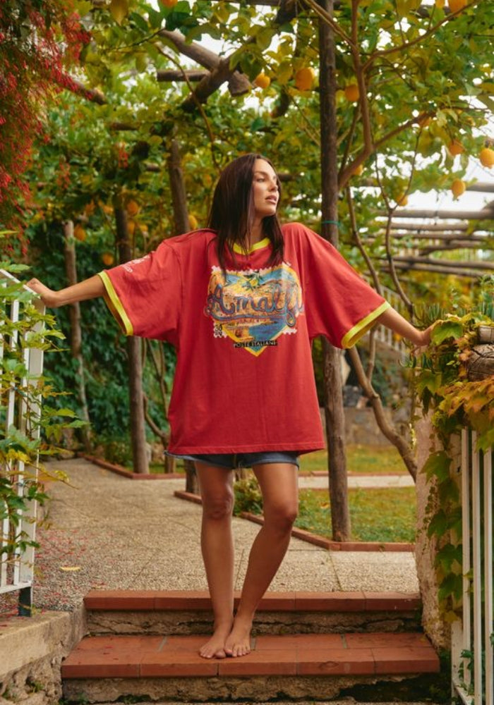 SABBI The Very Oversized Amalfi Tee - Red