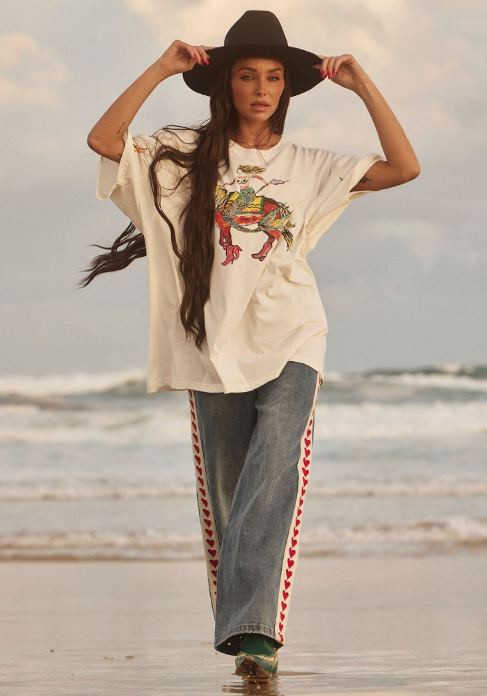 SABBI The Very Oversized Words Have Power Tee - Marshmallow