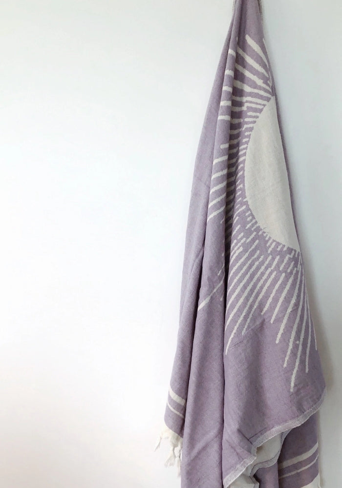 SALTY SHADOWS Turkish Towel Sun Pattern Colour - Purple