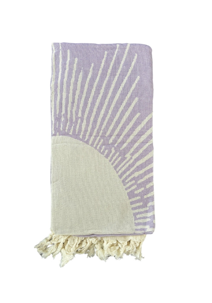 SALTY SHADOWS Turkish Towel Sun Pattern Colour - Purple