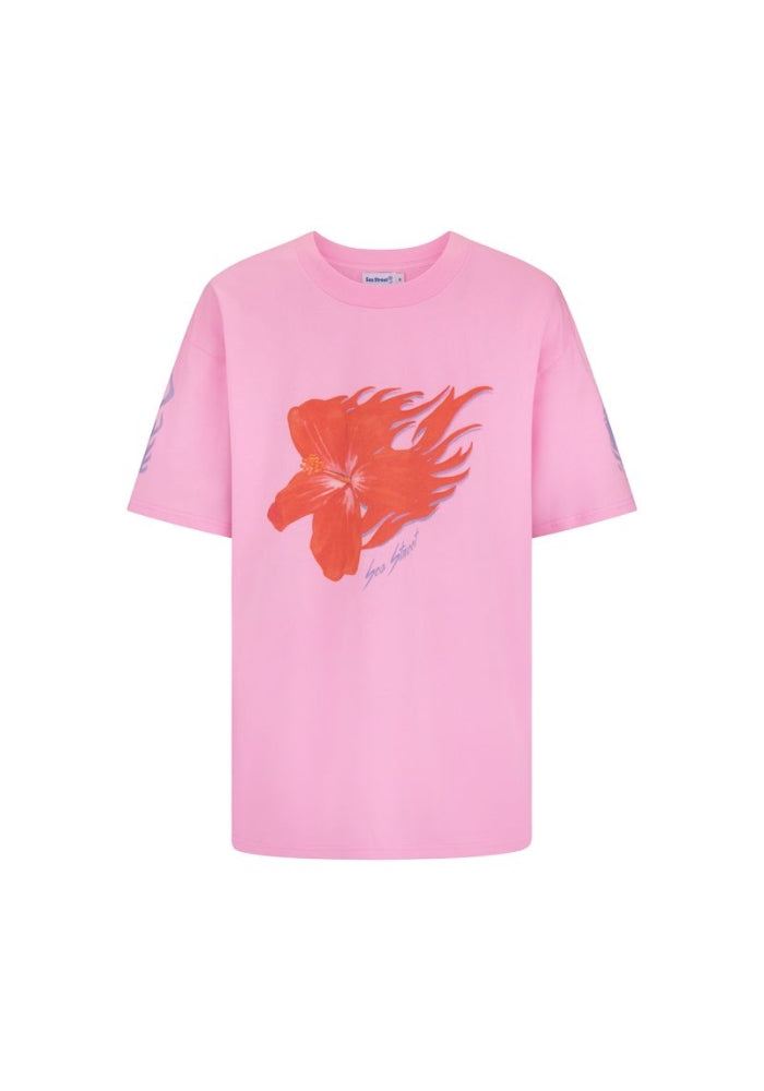 SEA STREET Flaming Hibiscus Relaxed T-shirt