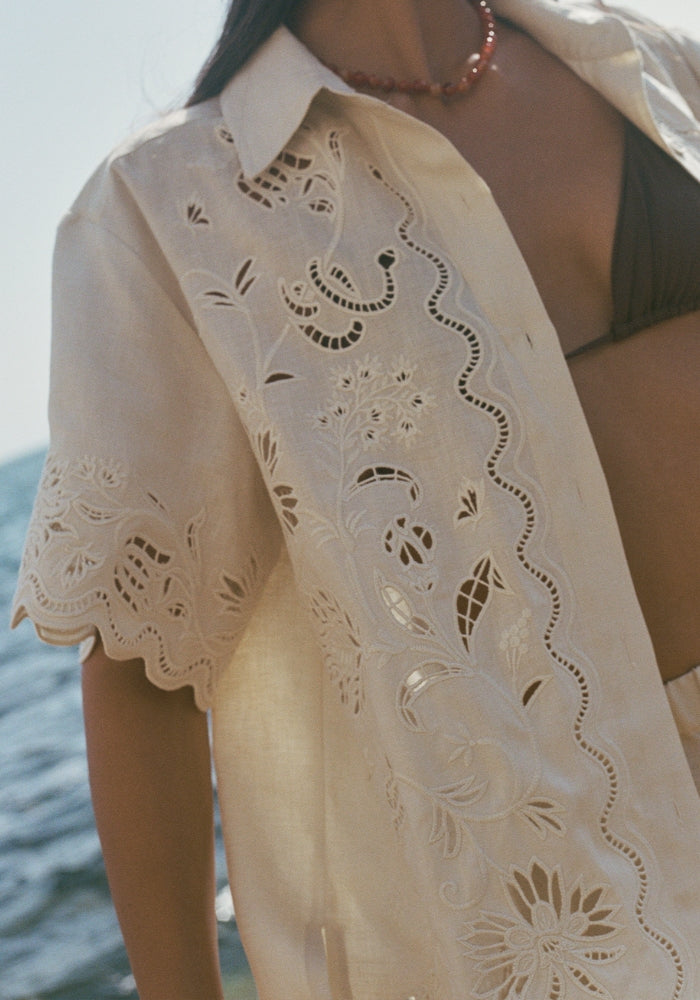 SOLEIL SOLEIL Darcy Shirt - Serpentine Broderie 