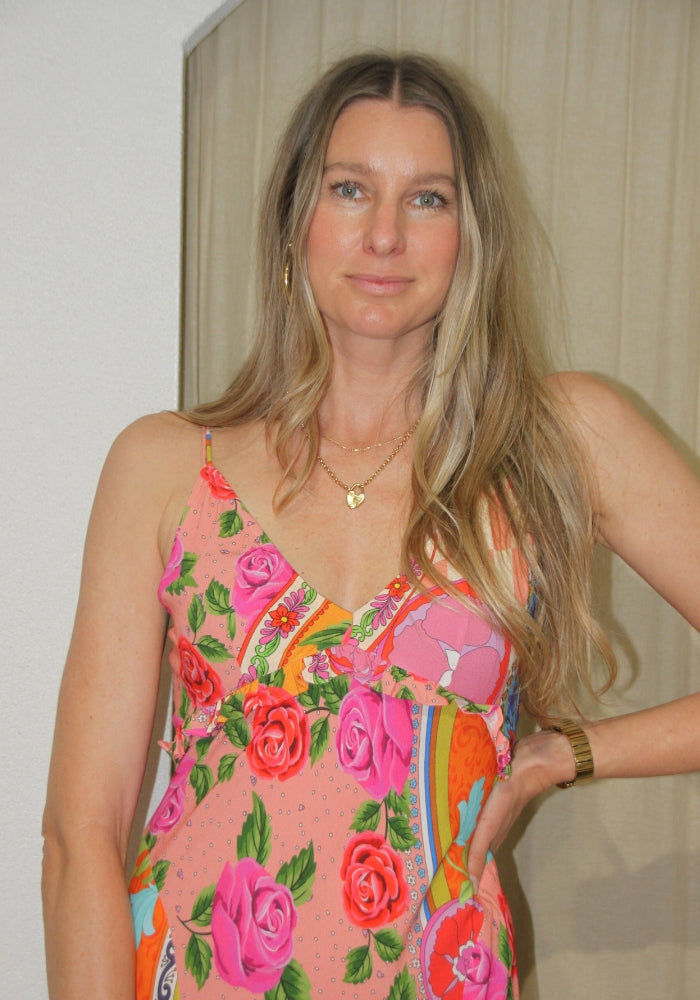 SPELL Aphrodite Bias Maxi Dress - Rose