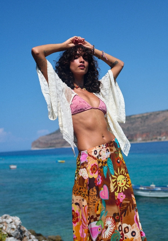 SPELL Birth of Venus Maxi Skirt - Caramel