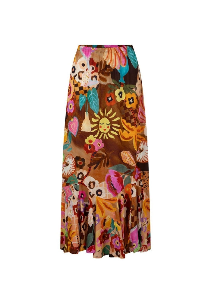 SPELL Birth of Venus Maxi Skirt - Caramel