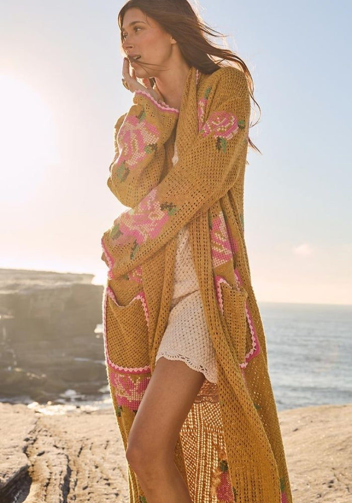 SPELL Coastal Granny Maxi Cardigan