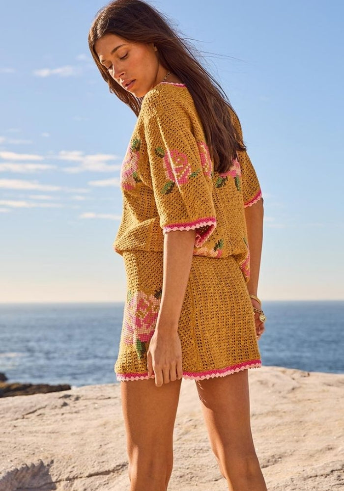 SPELL Coastal Granny Mini Skirt