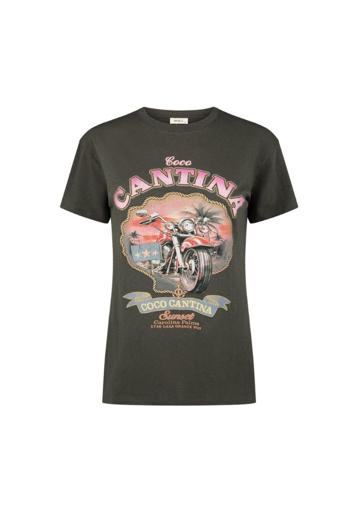 SPELL Coco Cantina Biker Tee - Charcoal