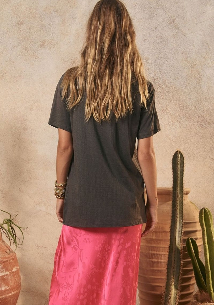 SPELL Coco Cantina Biker Tee - Charcoal