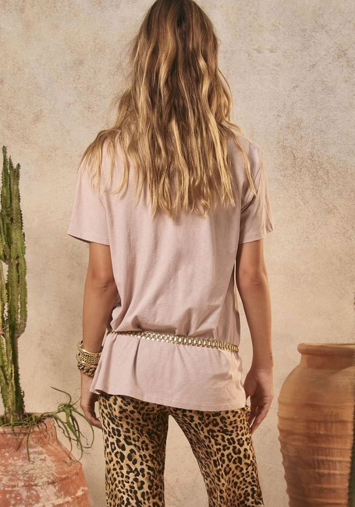 SPELL Coco Cantina Biker Tee - Taupe